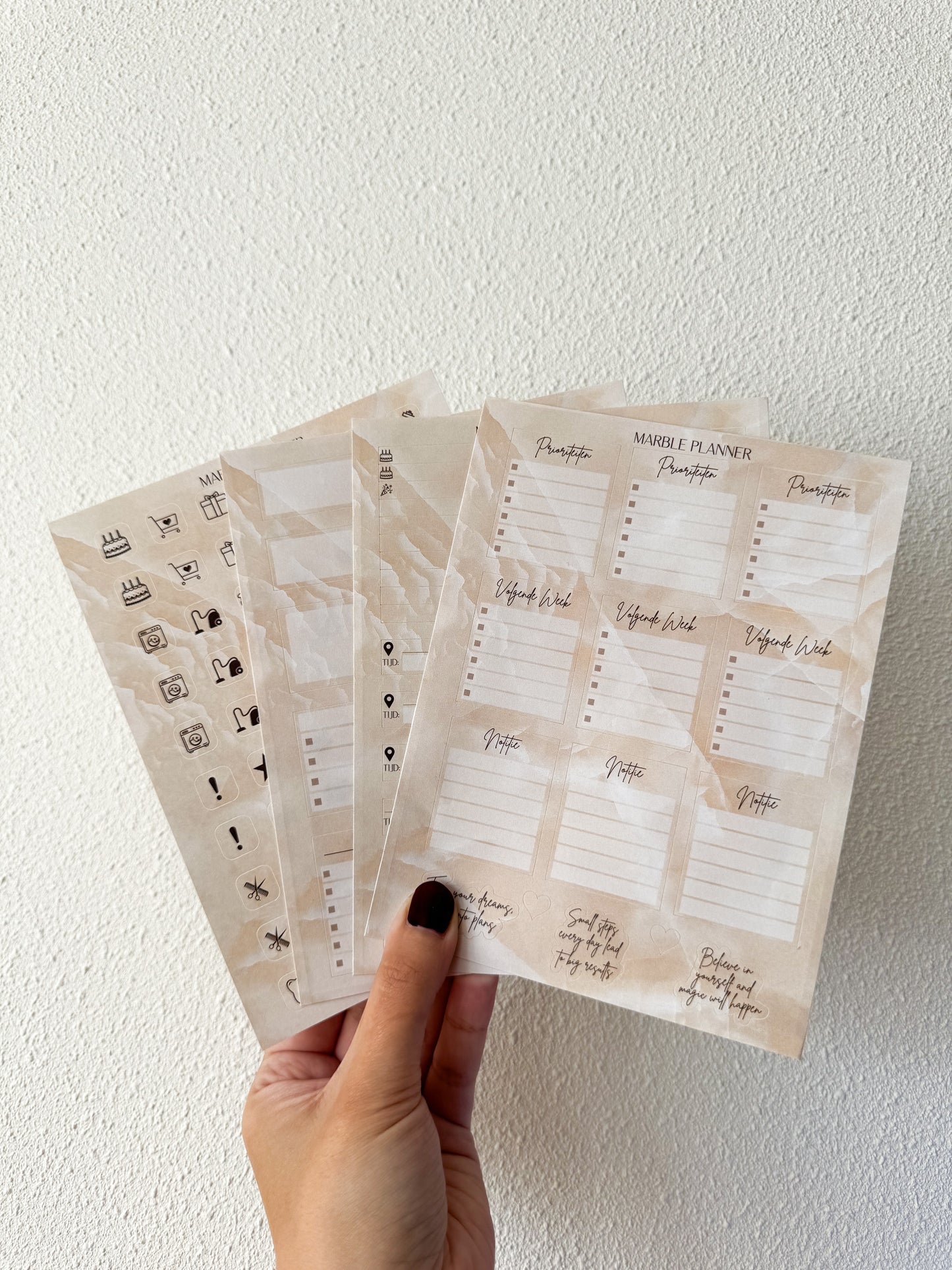 Stickerset Marble Planner