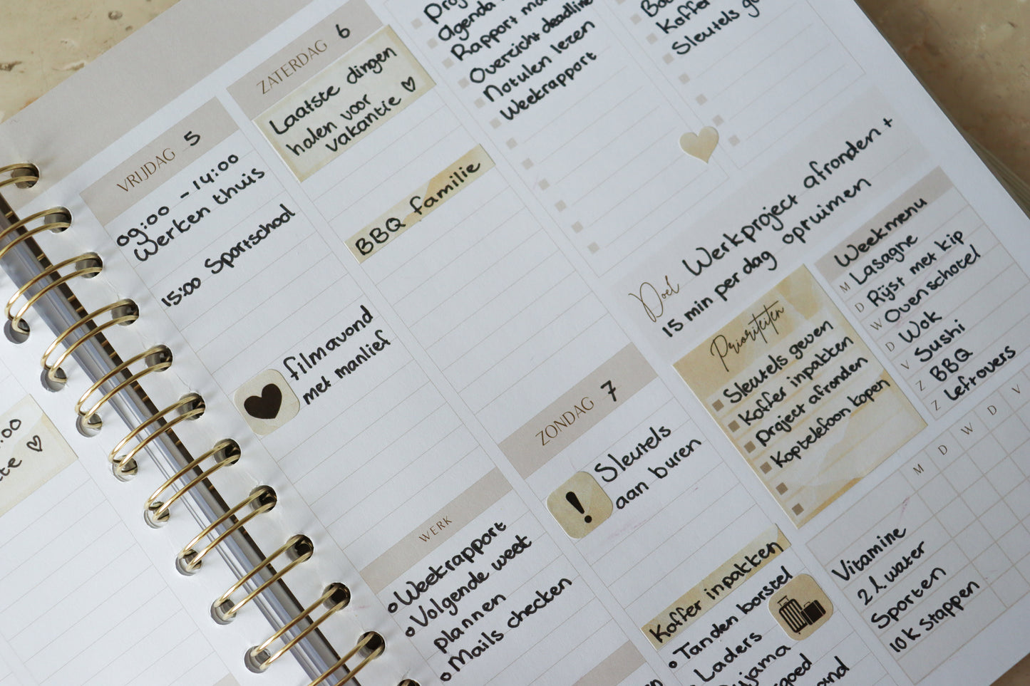 Stickerset Marble Planner