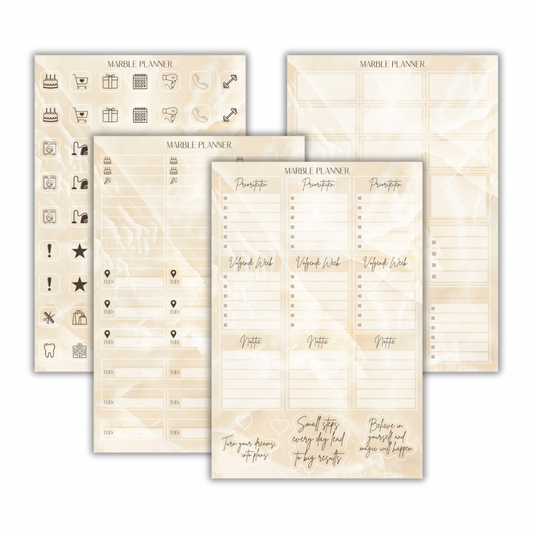 Stickerset Marble Planner