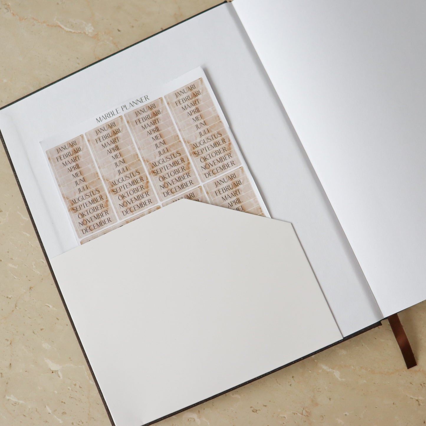Marble Planner Linnen - Bruin