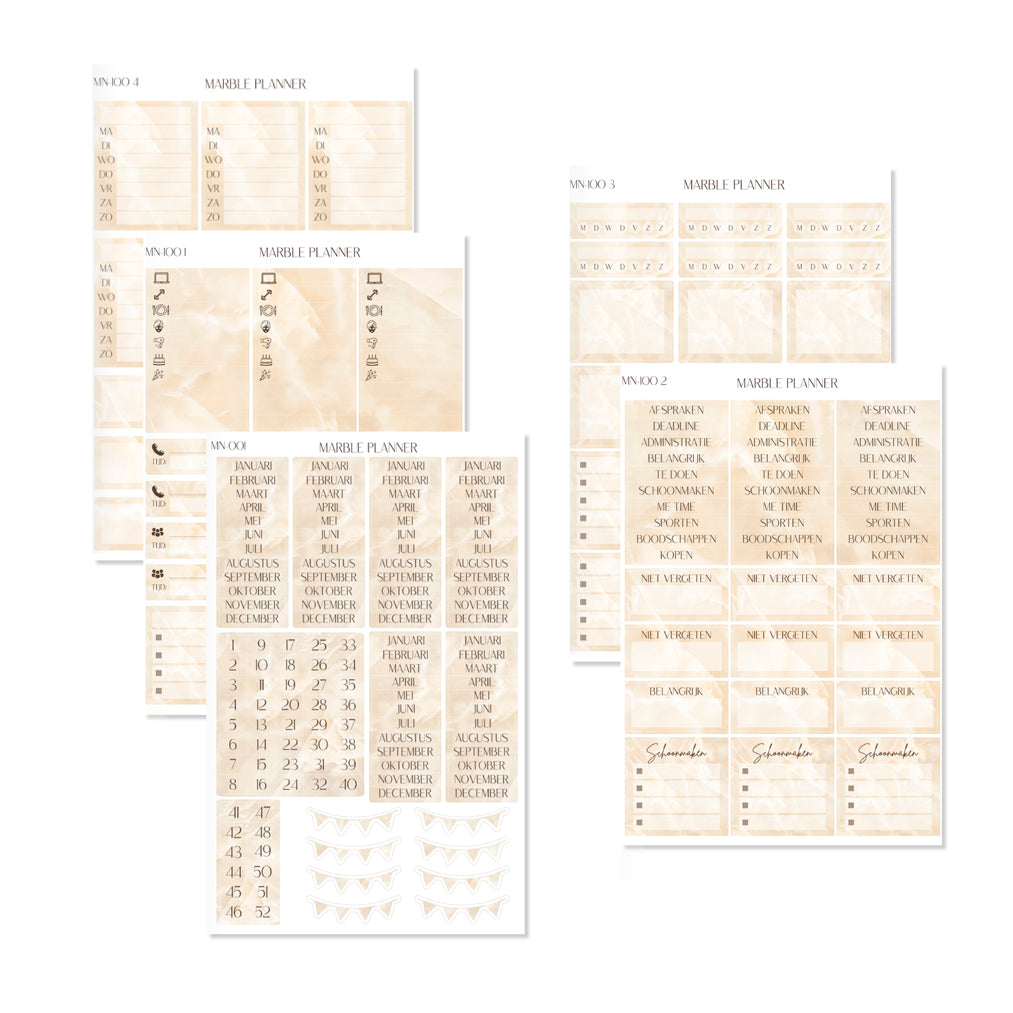 Stickerset Marble Nude