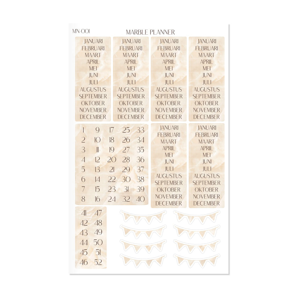 Stickerset Marble Nude