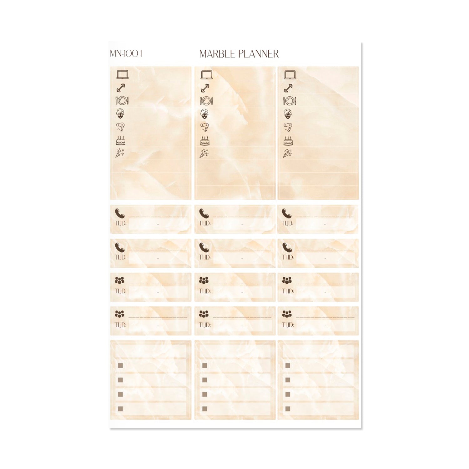 Stickerset Marble Nude