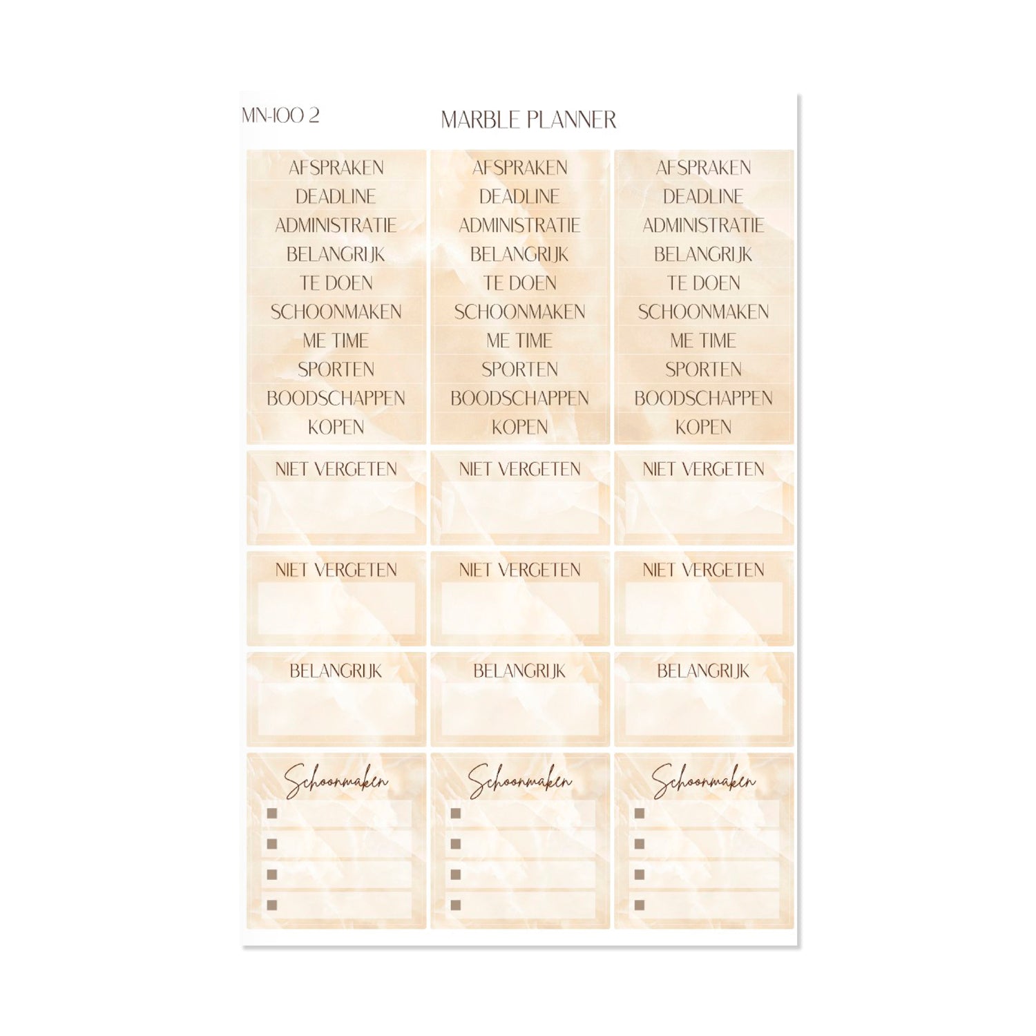 Stickerset Marble Nude