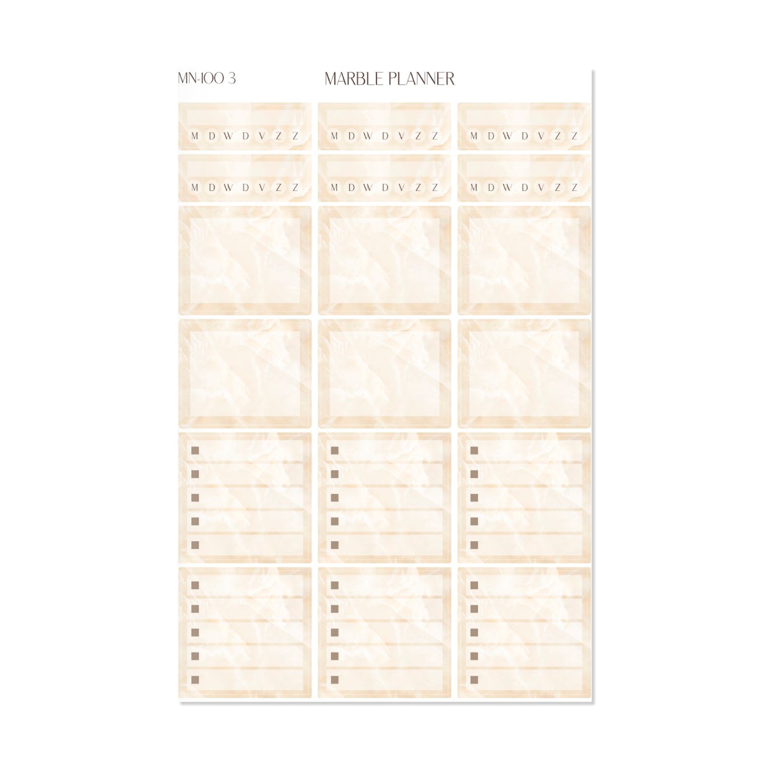 Stickerset Marble Nude