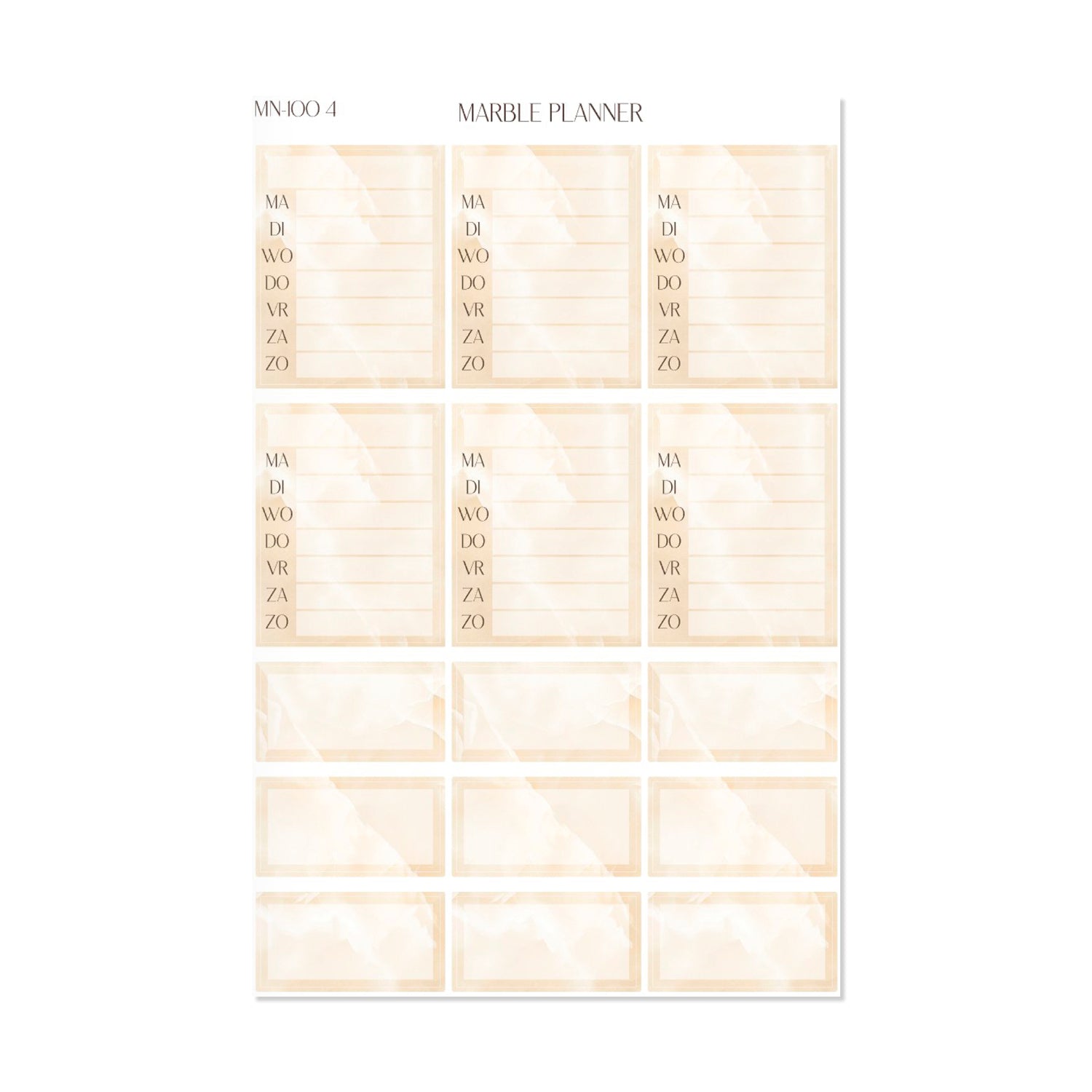Stickerset Marble Nude